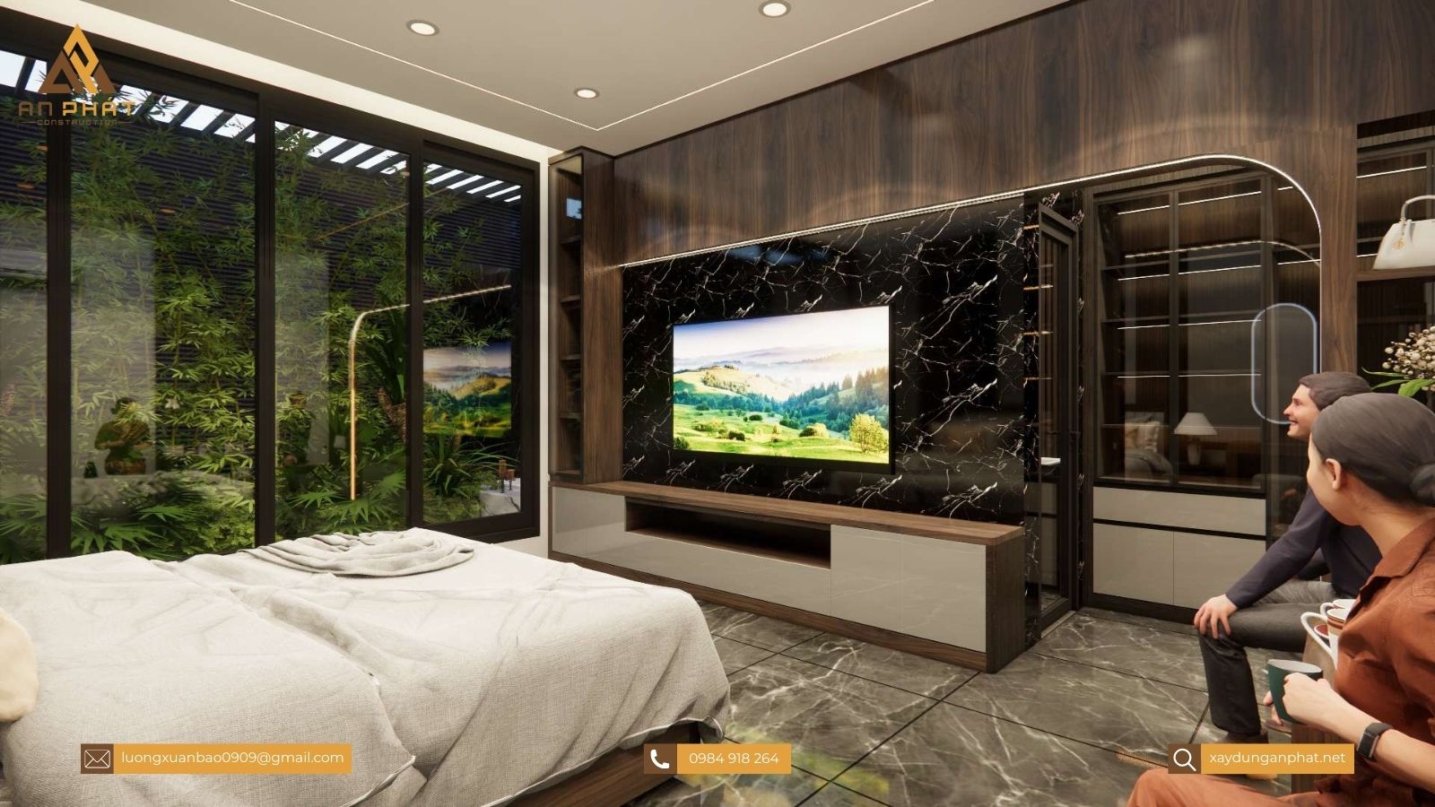 Nhà phố 5 tầng hiện đại