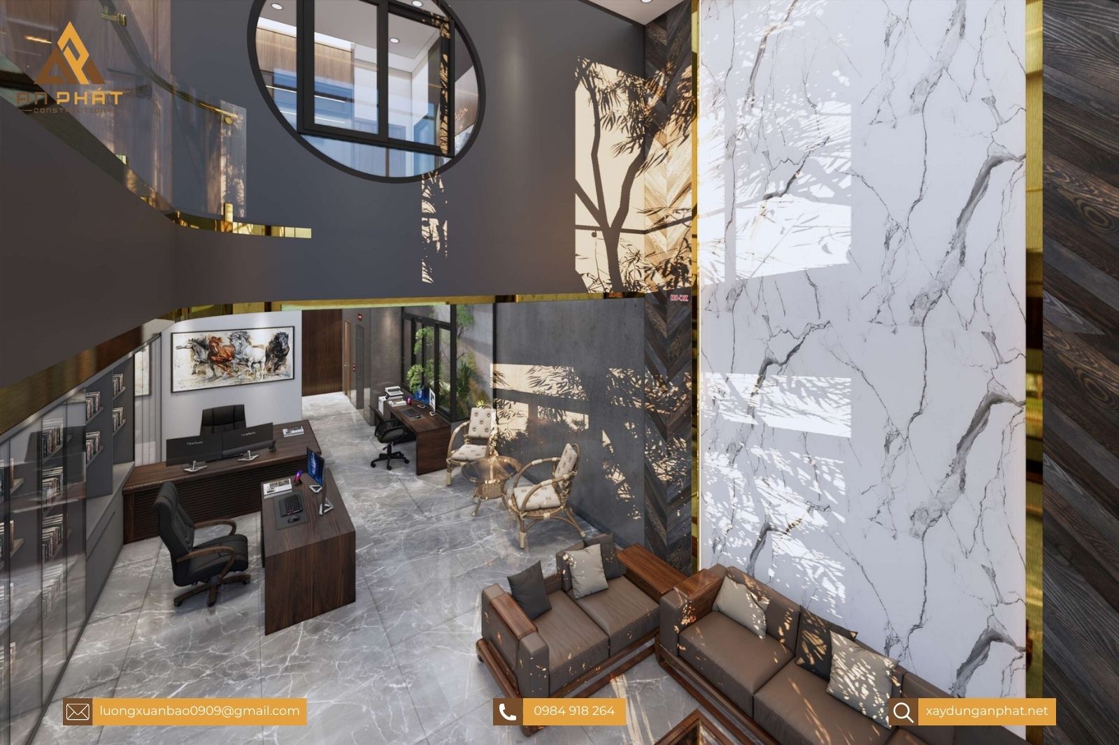 Nhà phố 5 tầng hiện đại