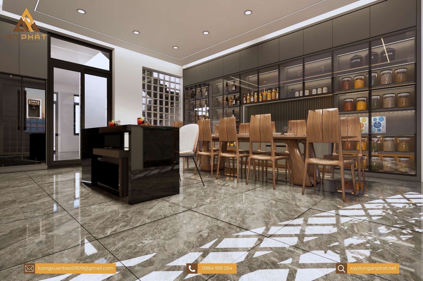 Nhà phố 5 tầng hiện đại