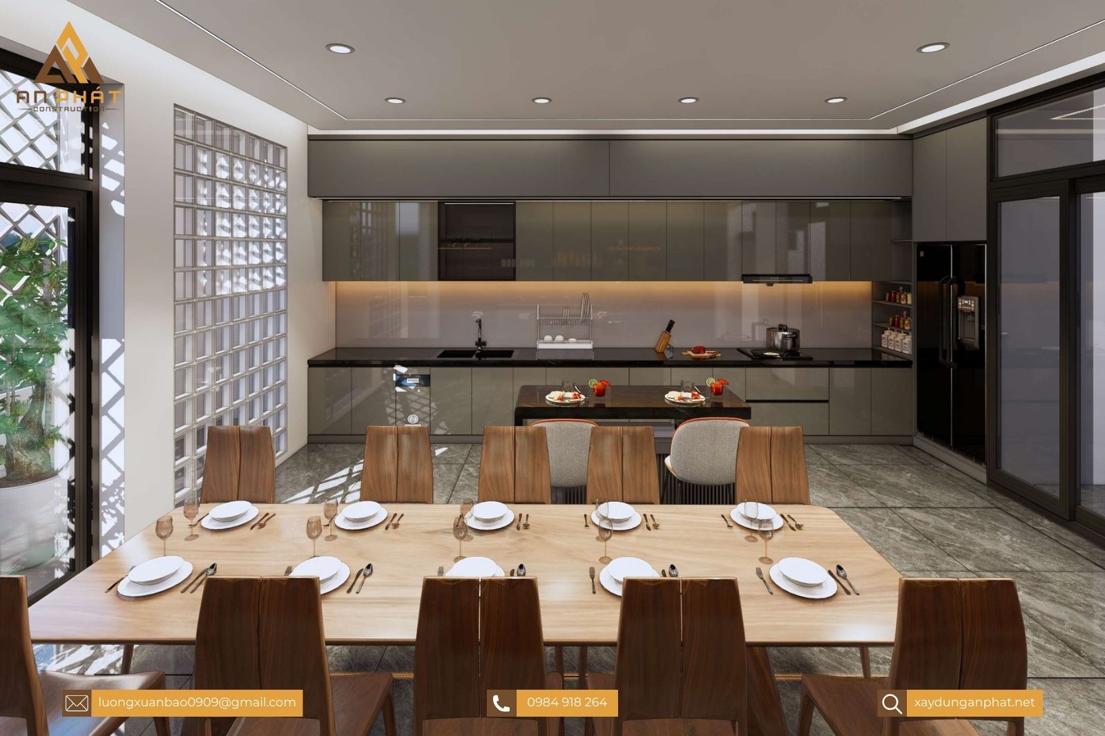 Nhà phố 5 tầng hiện đại