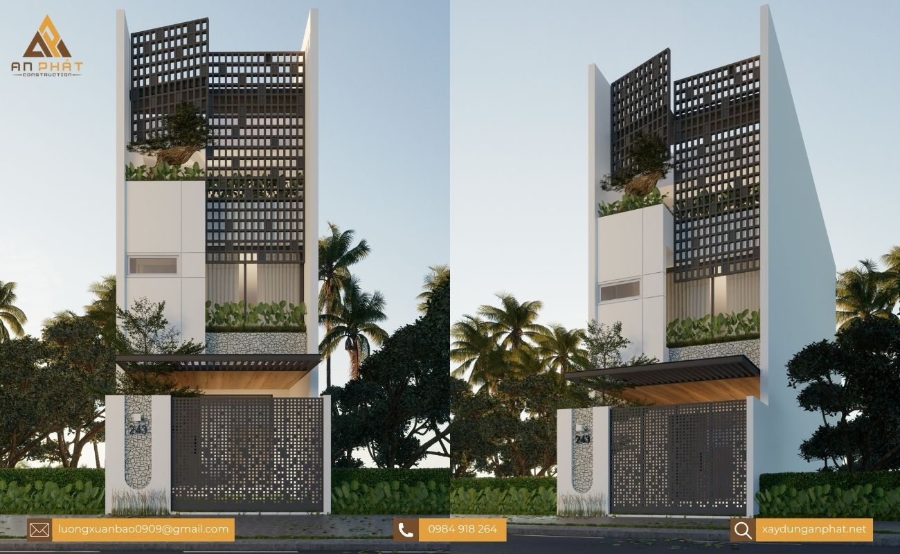 Nhà phố 5x20 3 tầng hiện đại