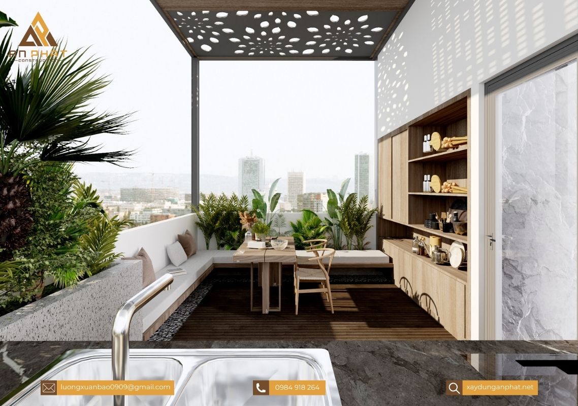 Nhà phố 5x20 3 tầng hiện đại