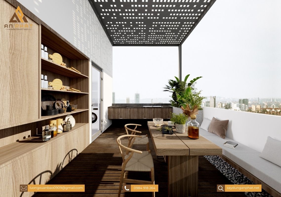 Nhà phố 5x20 3 tầng hiện đại