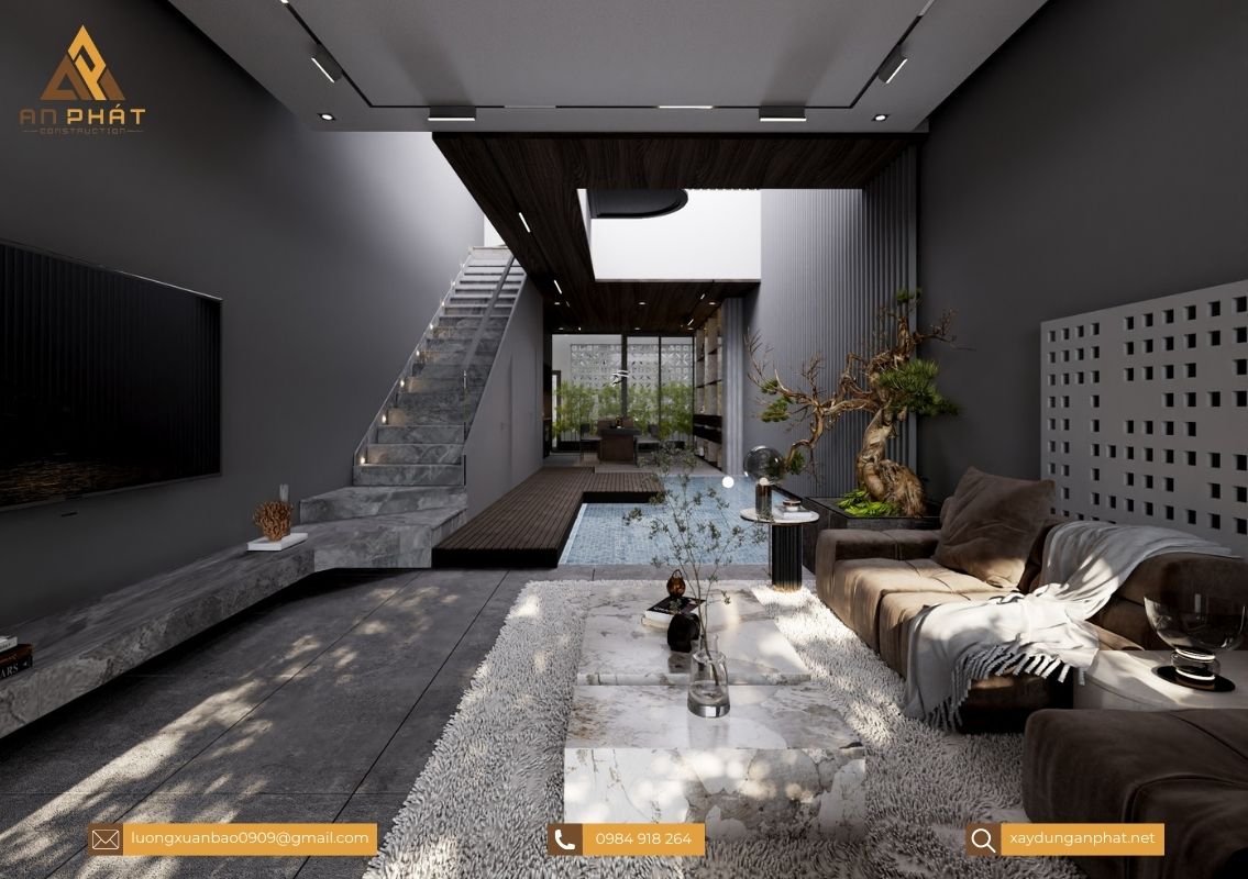 Nhà phố 5x20 3 tầng hiện đại