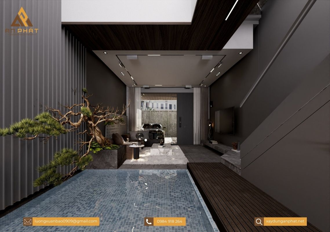 Nhà phố 5x20 3 tầng hiện đại