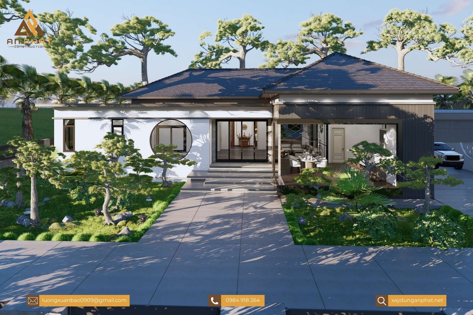 Nhà vườn 1 tầng 380m²