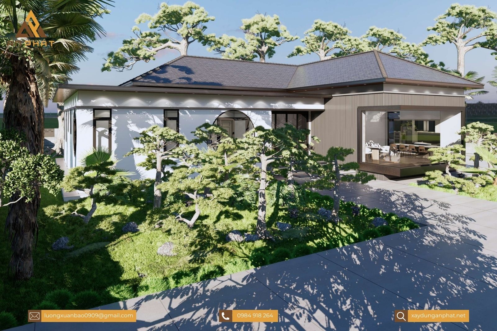 Nhà vườn 1 tầng 380m²