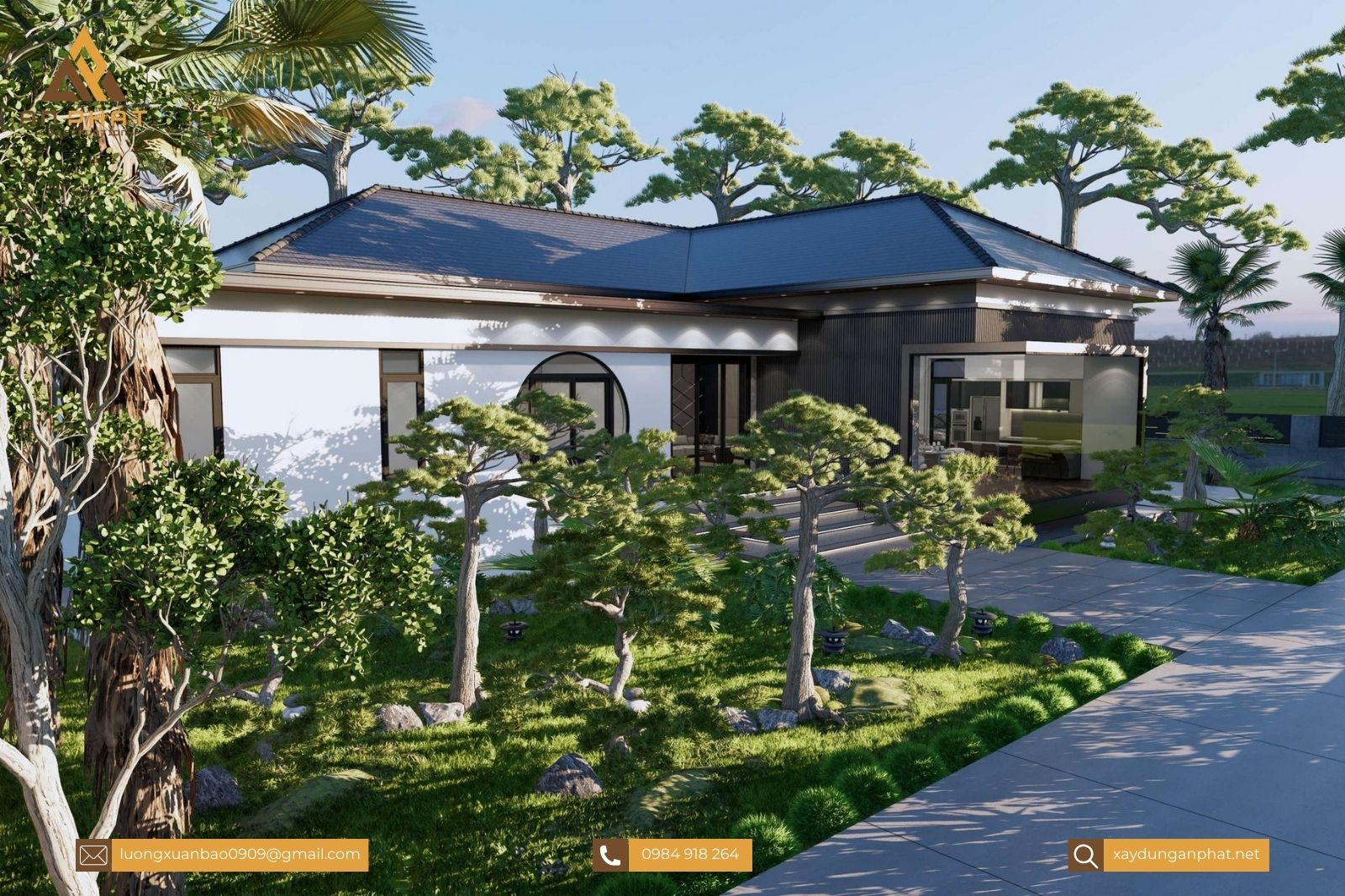 Nhà vườn 1 tầng 380m²