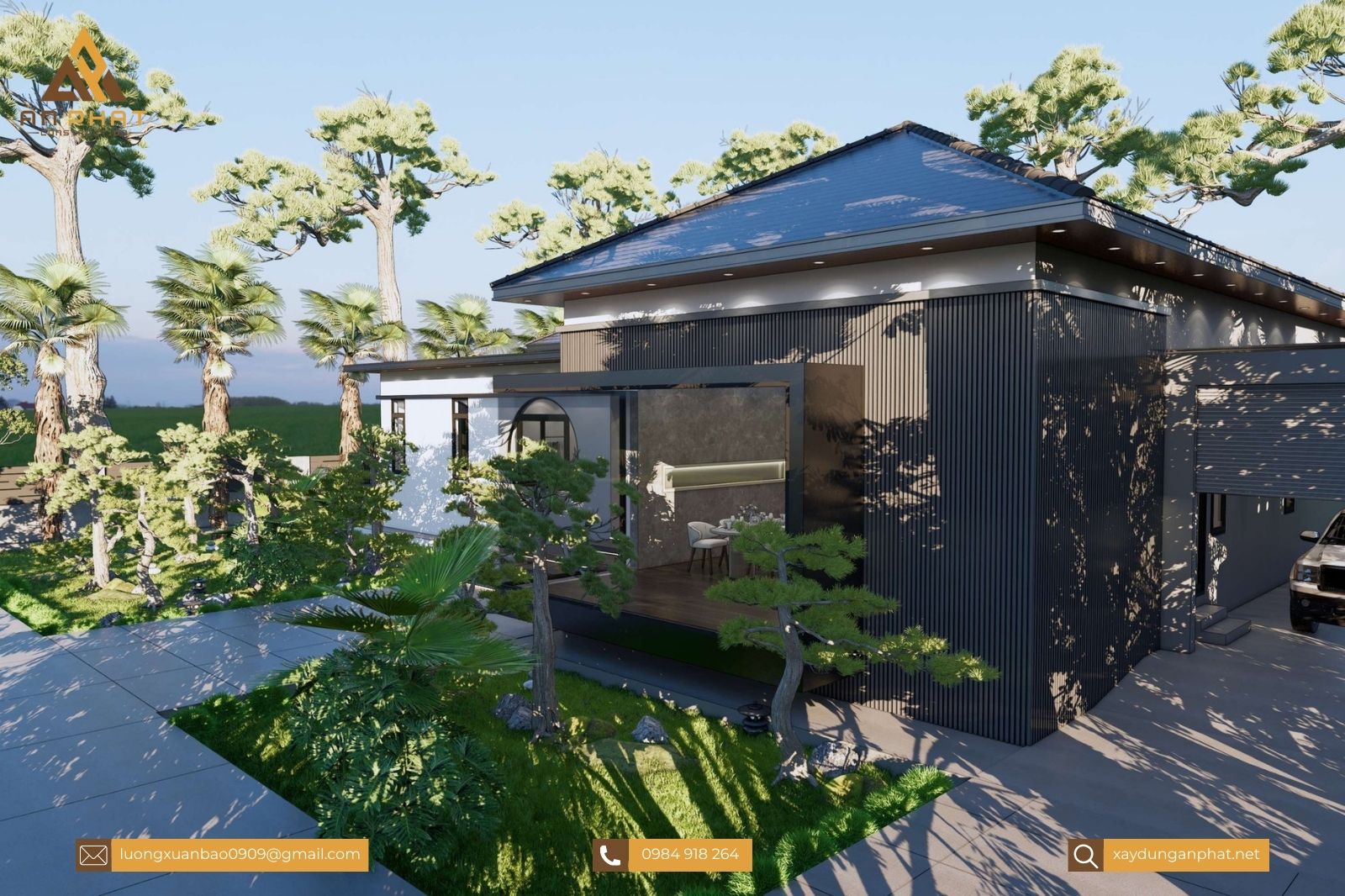 Nhà vườn 1 tầng 380m²