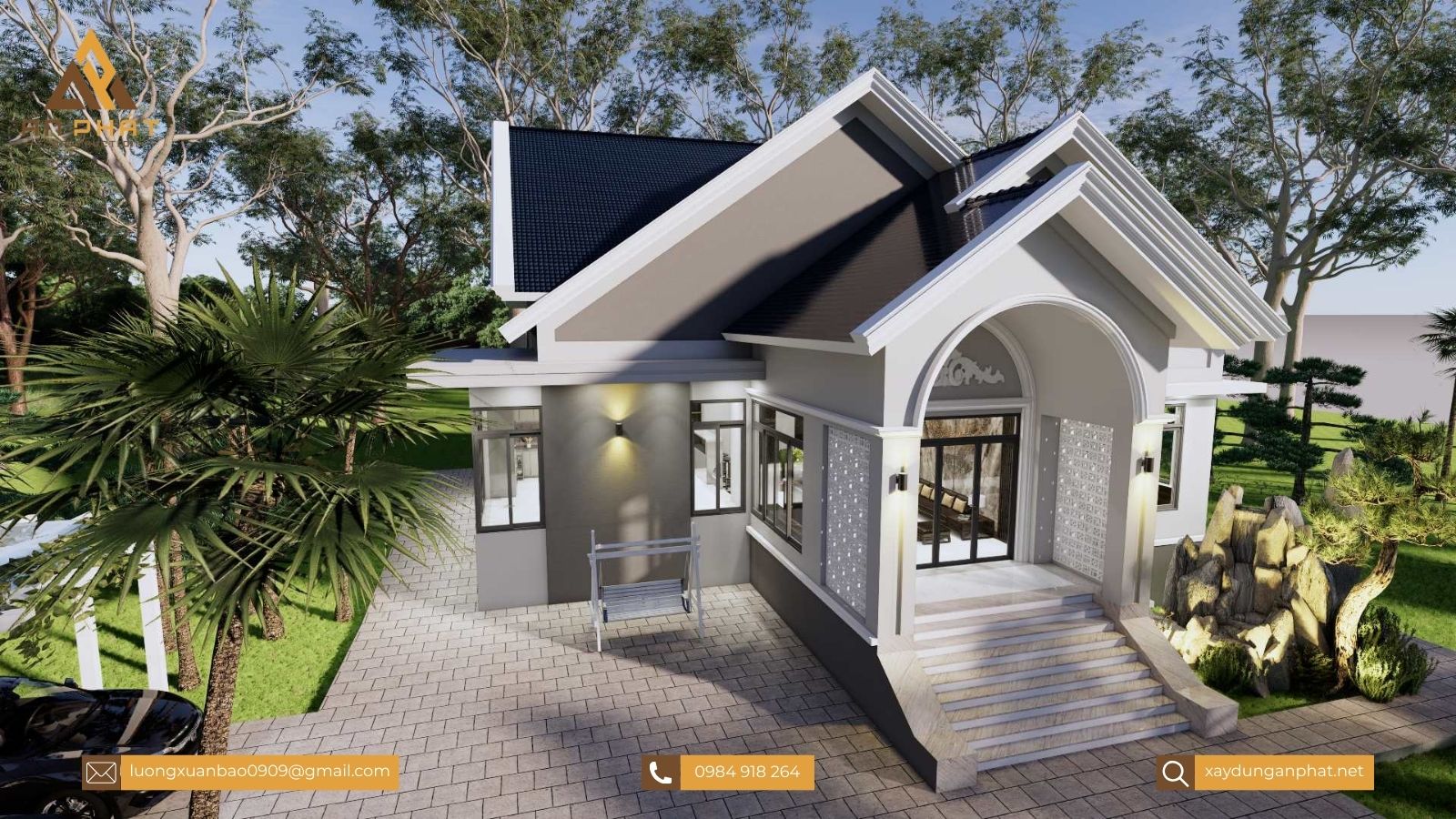 Nhà vườn cấp 4 đẹp - 3 phòng ngủ