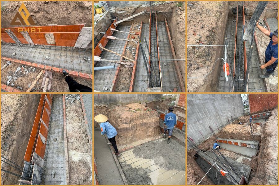 Thi công đào móng dự án nhà chị Liễu