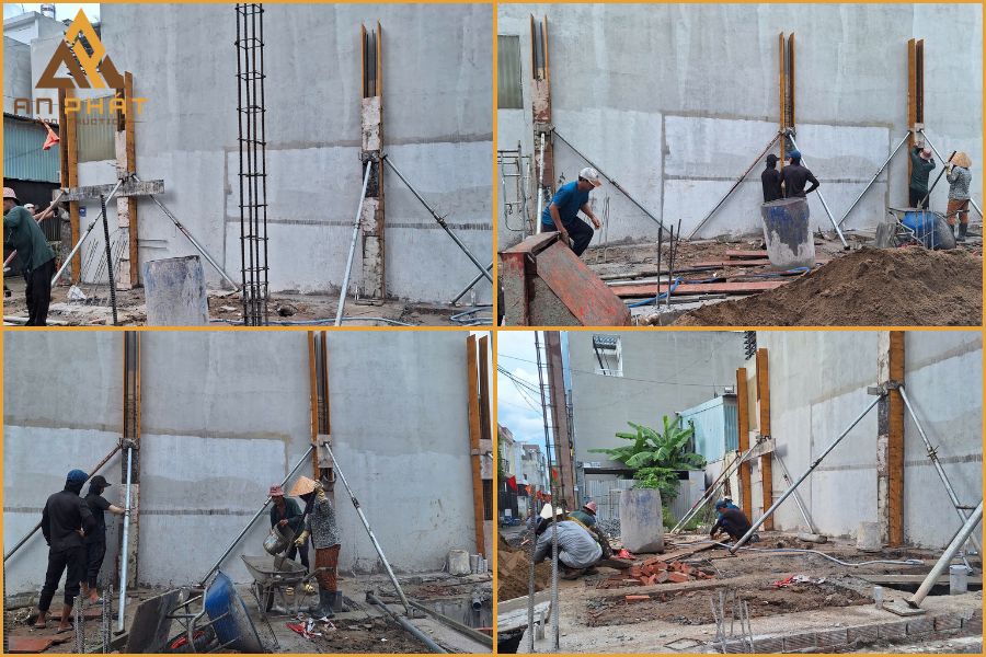 Thi công phần khung nhà (cột, dầm, sàn)