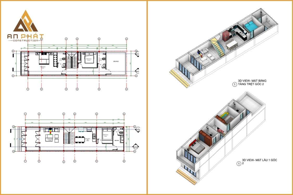 Thiết kế bản vẽ 2D và 3D cho dự án nhà chị Liễu