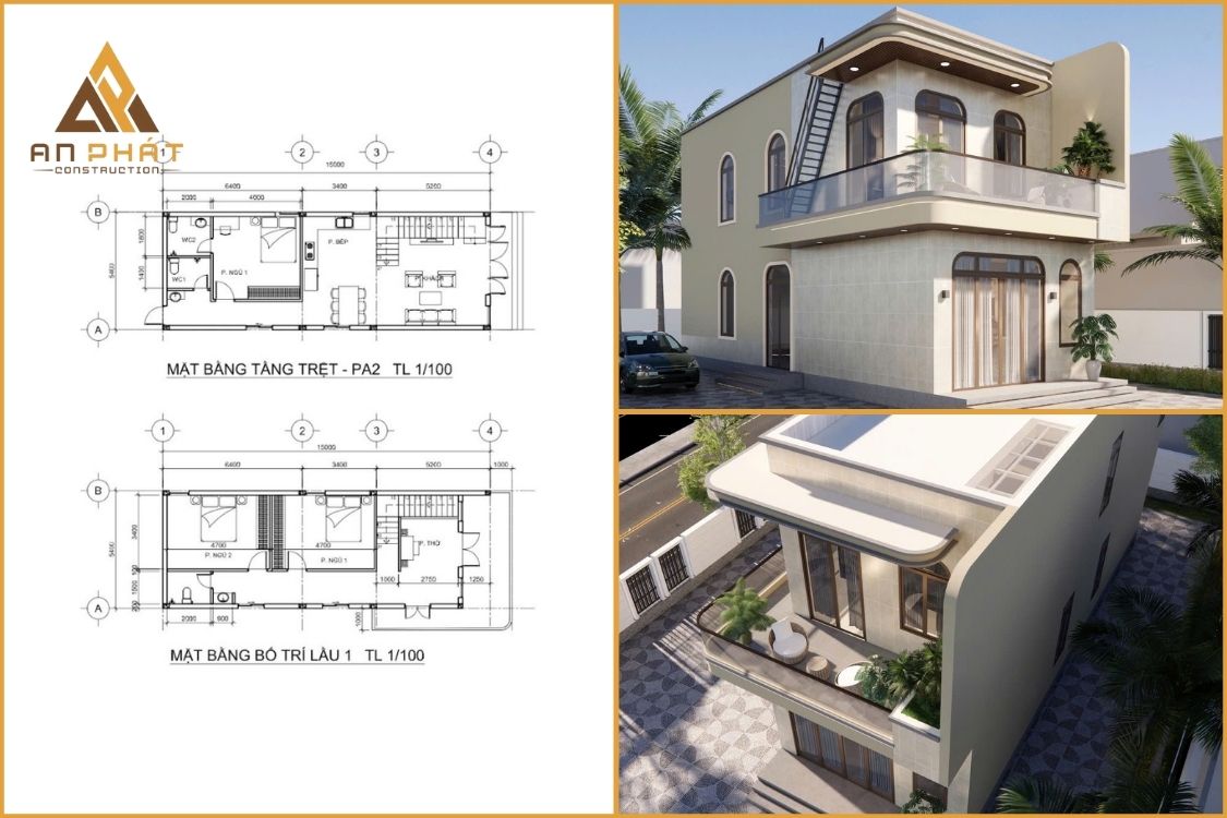 Thiết kế bản vẽ 2D và 3D cho dự án nhà chị Trang