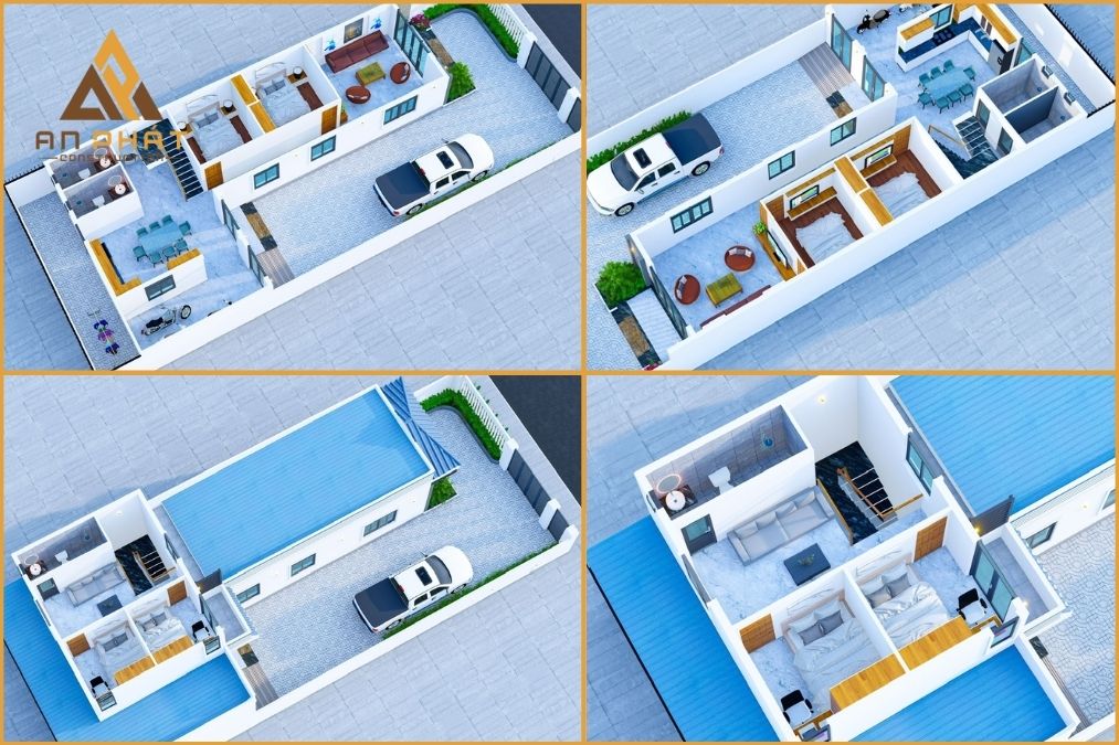 Thiết kế bản vẽ 2D và 3D cho dự án nhà chú Tự