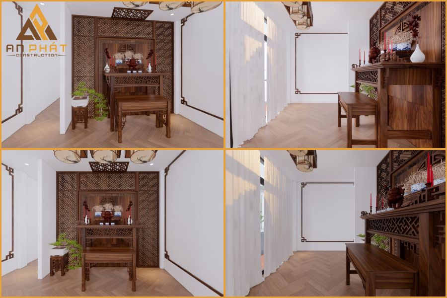 Thiết kế bản vẽ 3D và nội thất cho dự án nhà phố 2 tầng của chị Huyền